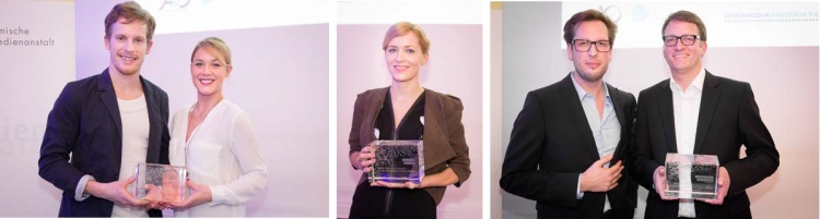 Die glücklichen Gewinner des Preises für crossmediale Programminnovationen Die glücklichen Gewinner des Preises für crossmediale Programminnovationen