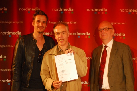 Max von Thun, Christian Sassnick (Cinema-Arthouse & Filmtheater Hasetor, Osnabrück) und Thomas Schäffer