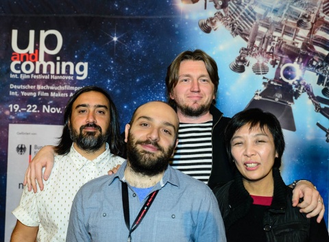 die Jury des International Young Film Makers Award: Federico Lamas, Stefano Miraglia, Peter Murdmaa und Asako Fujioka