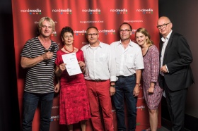 nordmedia Kinoprogrammpreis 2016 im Cinema-Arthouse Osnabrück: Cinema, Salzgitter-Bad: Carola Griesbach, Claus Griesbach,  Martin Seppelt,
Foto: Fa. atelier16 - PROFIFOTOGRAFIE