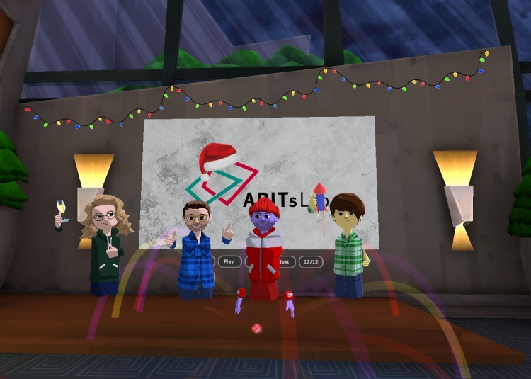 Das APITs Lab Christmas Gathering fand in virtueller Form auf der Plattform AltspaceVR statt.