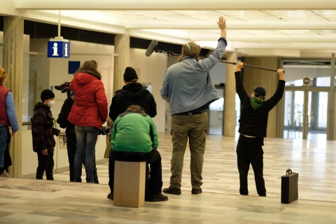 am Set von SUBTEXT im Convention Center © Bandenfilm / Finnegan K. Godenschweger