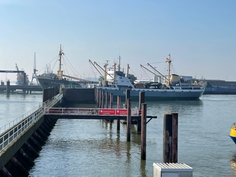 die "MS Bleichen" im Hafen von Cuxhaven © Rohfilm Factory/Karsten Stöter