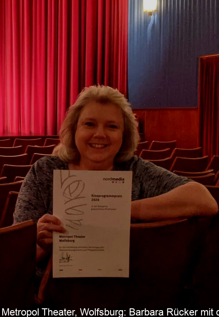 Metropol Theater, Wolfsburg: Barbara Rücker mit dem nordmedia-Kinoprogrammpreis © Tom Rücker
