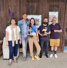 Jury und Gewinner:innen (vlnr): Katrin Burchard, Roland Zag, Ksenia Ciuvaseva, Cengiz Akaygün, Dieter Kosslick © Wendland Shorts