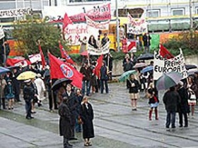 Dreharbeiten vor dem Rathaus in Hannover