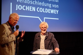 Jochen Coldewey mit Karl Maier, dem ehemaligen Geschäftsführer des Film & Medienbüro Niedersachsen e.V.