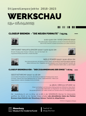 Closeup Bremen Werkschau Programm April 2023