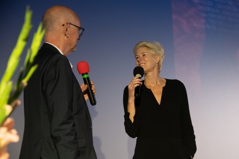 Thomas Schäffer im Gespräch mit Birgit Möller über ihren Film FRANKY FIVE STAR © nordmedia/Heiko Sandelmann