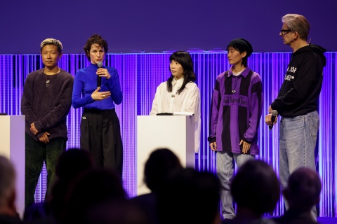 SLEEP WITH YOUR EYES OPEN (v.l.): Shin Hong Wang, Nele Wohlatz, Kai Ro Liao und Xiao Xin Chen im Gespräch mit Thorsten Schaumann © nordmedia