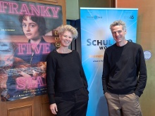 Eröffnung mit FRANKY FIVE STAR in der Schauburg Bremen: Regisseurin Birgit Möller und SchulKinoWoche-Leiter Matthias Wallraven © SchulKinoWoche Bremen