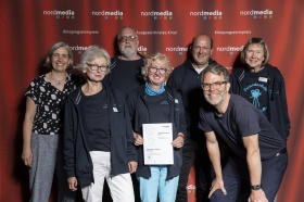 nordmedia Kinoprogrammpreis 2024 im CITY 46/ Kommunalkino Bremen: Ritterhuder Lichtspiele (Petra Schleuning, Ilse Wöhler, Rolf Okken, Ilse Okken, Holger Ewald, Robert Thalheim, Ute Meyer-Rieke)