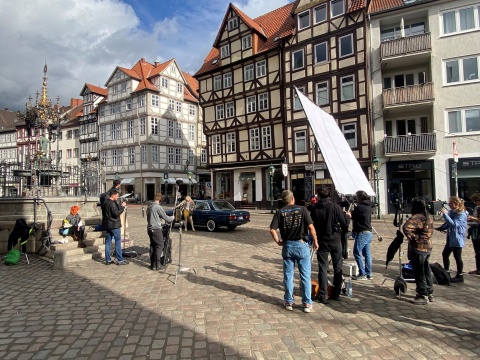 Dreharbeiten am Holzmarkt in Hannover © Julian Schwandner