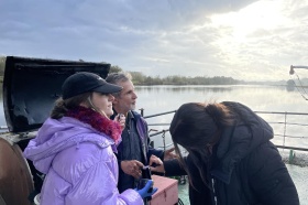Dreharbeiten auf der „Amanda“ in Minden © Epik Filmproduktion