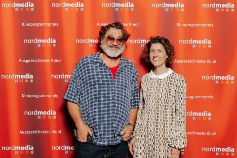 Schauspieler Heiko Pinkowski und nordmedia-Geschäftsführerin Meike Götz
©nordmedia /André Germar