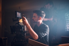 Moritz Moessinger (Kamera) am Set von SUPERBUHEI in Hannover © Bernd Hermes