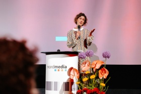 nordmedia-Geschäftsführerin Meike Götz moderierte die Veranstaltung © nordmedia / André Germar