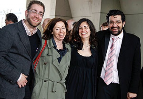 Jan Krüger, Sabine Rollberg (WDR/ARTE) und ganz rechts Ali Samadi Ahadi