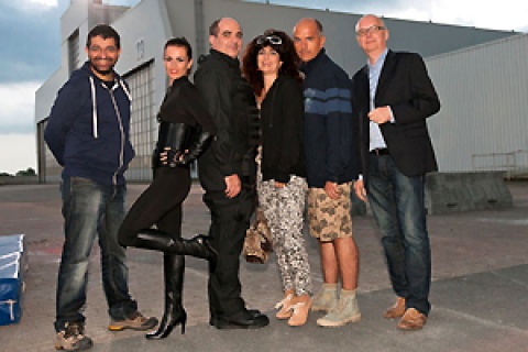 Ali Samadi Ahadi, Darsteller Melika Foroutan, Michael Niavarani,  Proschat Madani und Christoph Maria Herbst sowie Thomas Schäffer