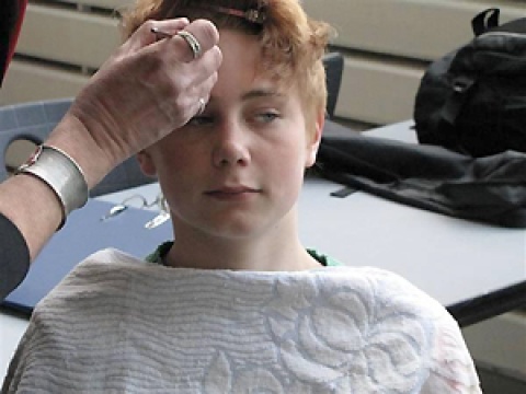 Moritz Jahn in der Maske