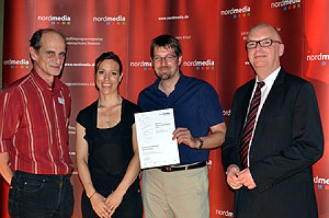 die Spitzenpreisträger Peter Wentzler und Volker Kufahl vom Universum Filmtheater in Braunschweig