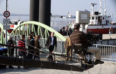 Am Set in Bremerhaven