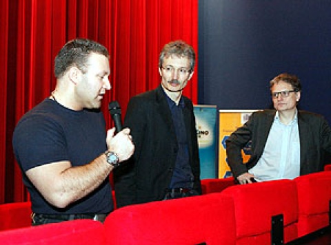 Murat Kurnaz, Bernhard Docke und Burkhard Jellonnek in Verden (v.l.)