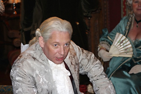 Ben Becker als Baron Münchhausen bei den Dreharbeiten
