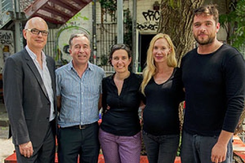 Thomas Schäffer, Prof. Dr. Andreas Schreitmüller (ARTE), Petra Schleuning, Regisseurin Feo Aladag und Hauptdarsteller Ronald Zehrfeld
