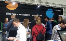 Auf dem Messestand der nordmedia knüpften Games-Unternehmer Kontakte.