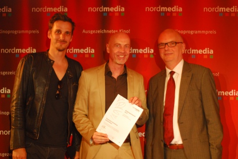 Max von Thun, Michael Thyen (Schauburg Filmtheater, Quakenbrück) und Thomas Schäffer