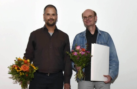 Christoph Lohnherr vom Kino Lumière und Volker Siebel vom Kino im Sprengel (v.l.), Foto: Marian Stefanowski