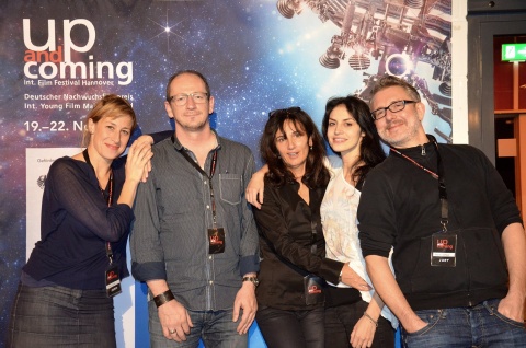 die Jury des deutschen Wettbewerbs:  Helene Grass, Peter Hartig, Karin Dix, Violetta Schurawlow und Florian Gärtner