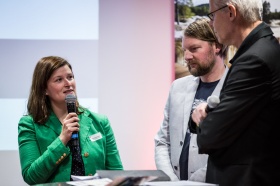 Initiative "Drehort Harz" im Rahmen von der nordmedia talk & night Berlinale 2016 | v.l.:  Helena Galanakis, Leitung Marketing & PR, Goslar Marketing GmbH, Benno Pastewka, Locationscout, Jochen Coldewey, Bereichleiter Förderung nordmedia