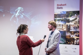 Initiative "Drehort Harz" im Rahmen von der nordmedia talk & night Berlinale 2016 |  Benno Pastewka im Interview