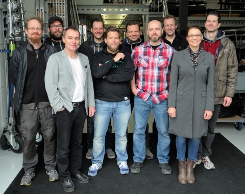 Ein Teil der "HdK" vor der Kamera: Marco Minwegen, Hendrik Römer, Ingo Voelker, Florian Hoff, Jan Prager, Nico Mölter, Hagen Waechter, Wolfgang Howind, Julia Dordel und Guido Tölke (v.l.),  Foto: © Marco Bruno