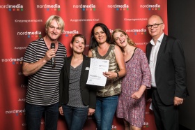 nordmedia Kinoprogrammpreis 2016 im Cinema-Arthouse OsnabrückRoxy Kino, Holzminden/Kino „Alte Brennerei“, Lüchow: Christina Littkemann, Stascha Grzibek
Foto: Fa. atelier16 - PROFIFOTOGRAFIE