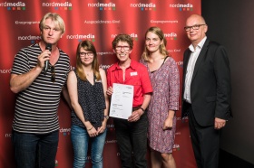 nordmedia Kinoprogrammpreis 2016 im Cinema-Arthouse Osnabrück: Harsefelder Lichtspiele, Harsefeld: Natalie Wilke, Marga Engelmann 
Foto: Fa. atelier16 - PROFIFOTOGRAFIE