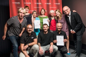 die Spitzenpreisträger des nordmedia Kinoprogrammpreis 2016 im Cinema-Arthouse Osnabrück 
Foto: Fa. atelier16 - PROFIFOTOGRAFIE