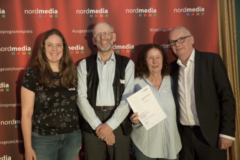 nordmedia Kinoprogrammpreis 2017 in der Lichtburg in Quernheim: Carolinenhof Kino, Aurich/Kinocenter, Leer/Germania Lichtspiele, Meppen/Apollo Kino, Norden/Kino Papenburg
Foto: Fotostudio Schwarzenberger