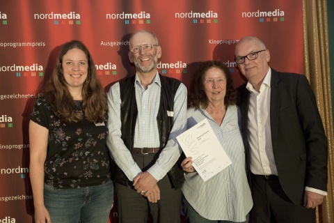 nordmedia Kinoprogrammpreis 2017 in der Lichtburg in Quernheim: Carolinenhof Kino, Aurich/Kinocenter, Leer/Germania Lichtspiele, Meppen/Apollo Kino, Norden/Kino Papenburg
Foto: Fotostudio Schwarzenberger