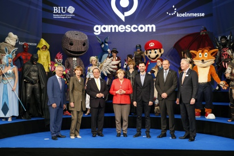 Bundeskanzlerin Dr. Angela Merkel eröffnete die gamescom 2017 (Foto: Franziska Krug/Getty Images for BIU)