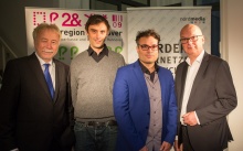 Dr. Heinrich Jagau (Stiftung Kulturregion Hannover),  Jan Wagner, Ulu Braun und Thomas Schäffer