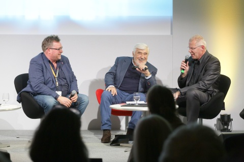 Produzent Herbert Schwering und Schauspieler Mario Adorf