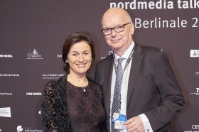 Sandra Maischberger mit Thomas Schäffer