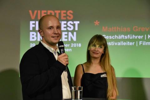 Die Organisatoren freuen sich auf die vierte Ausgabe des Filmfest Bremen: Matthias Greving und Ilona Rieke.