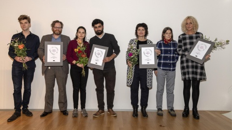 Daniela Reyes Ríos und Tarek Deeb vom Kino im Sprengel in Hannover (3. + 4.  v.l.)