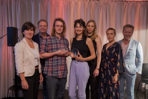 Preisträger, Jury & Paten (v.l.n.r.): Christine Kiauk, Jens Becker, Erik Zühlsdorf, Mireya Heider de Jahnsen, Silke Eggert, Susanne Heinrich, Sebastian Andrae