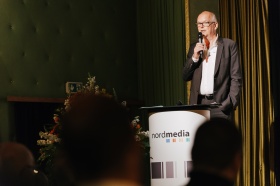 nordmedia Kinoprogrammpreis 2019 in den Gronauer-Lichtspielen in Gronau: Begrüßung durch nordmedia-Geschäftsführer Thomas Schäffer