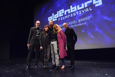 v.l.: Torsten Neumann, Amanda Plummer, Rob Lambert, Deborah Kara Unger, RP Kahl. © Int. Filmfest Oldenburg / Lawrence Diederich